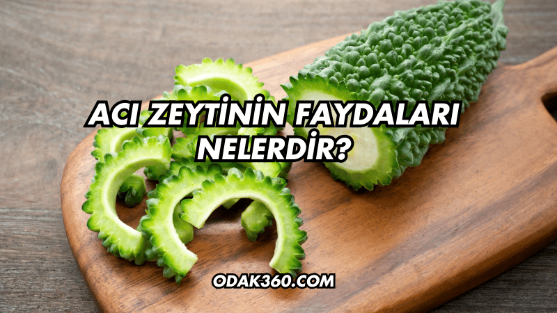 Acı Zeytinin Faydaları Nelerdir?