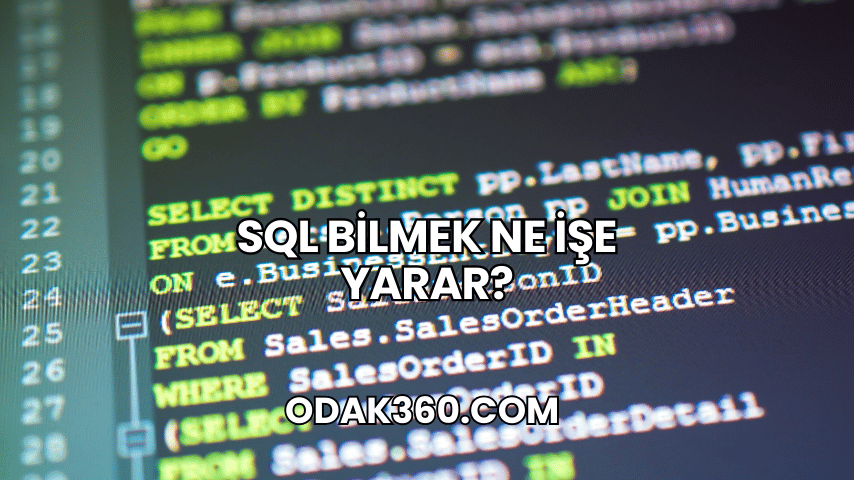 SQL Bilmek Ne İşe Yarar?