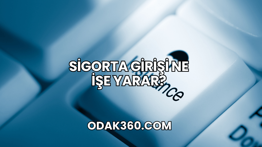 Sigorta Girişi Ne İşe Yarar?